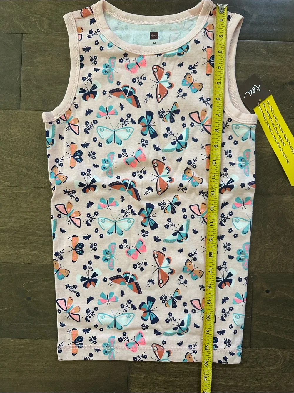 New Tea Collection Tank Butterfly Pajamas, Size 12.